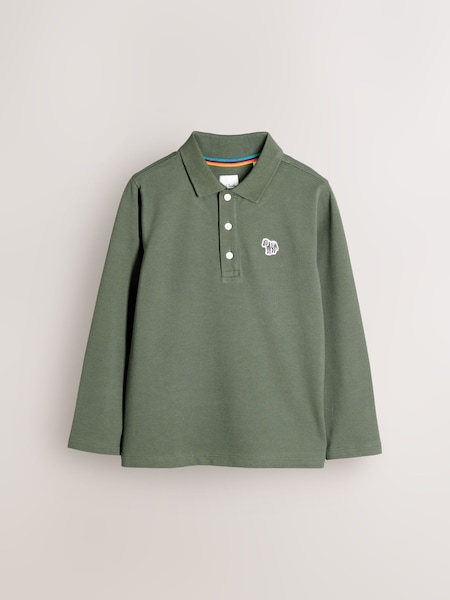 Boys Long Sleeve Zebra Print Polo Shirt (F00720) | £48