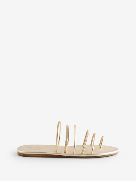 Gold Imatio Sandals (F01531) | £165