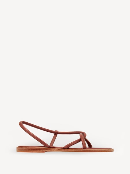 Brown Bomba Leather Sandals (F01536) | £250