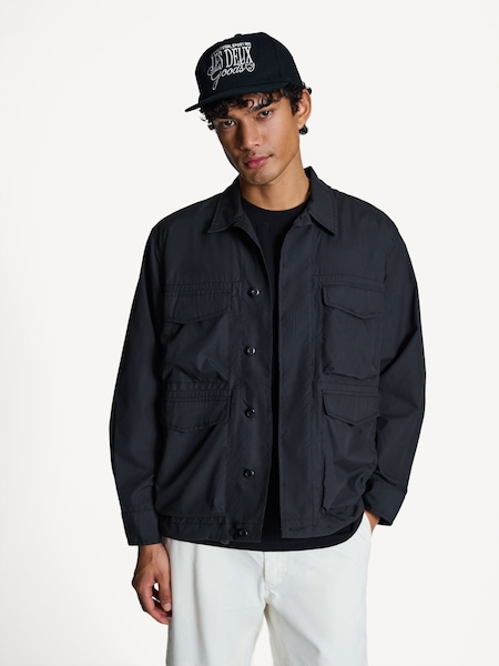Black Parachute Field Jacket Poly Tech Jacket (F05970) | £215