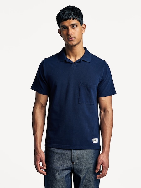 Blue Vacation Piquet Polo Shirt (F05973) | £85