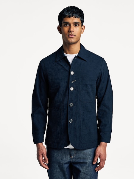 Blue Original Bakers Dark Navy Ospina Cotton Chore Jacket (F05974) | £240