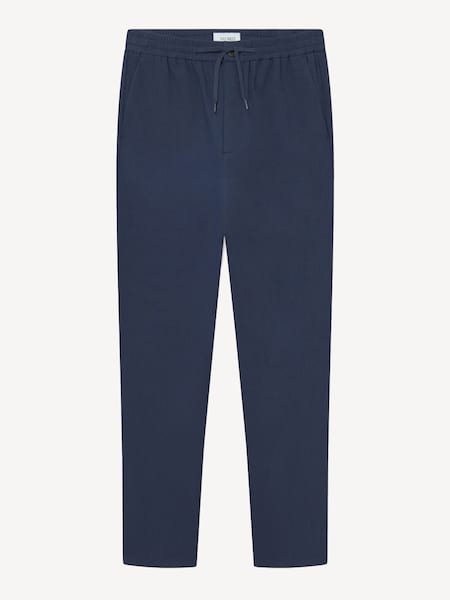 Blue Como Tapered Textured Drawstring Trousers (F07297) | £120