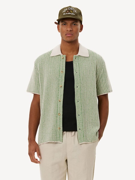 Green Easton Knitted Short Sleeve Shirt (F07299) | £120