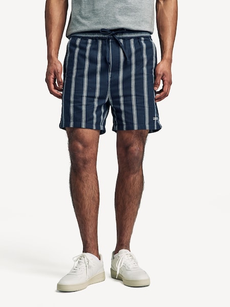Blue Lawson Stripe Shorts (F07301) | £100