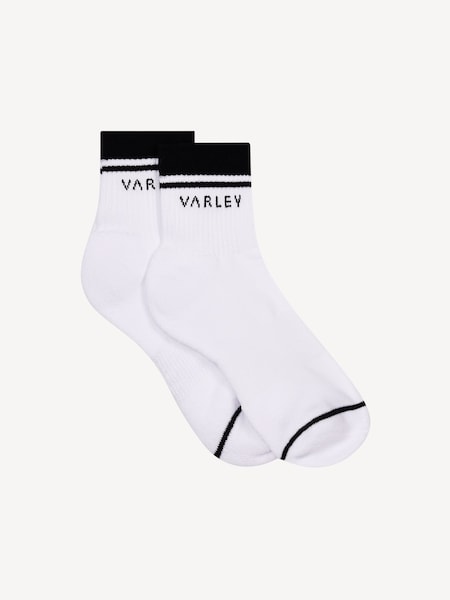 White Lenni Half Crew Socks (F09428) | £20