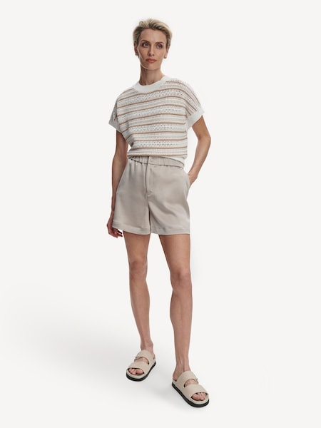 Silver Sarka High Rise Shorts (F09430) | £80