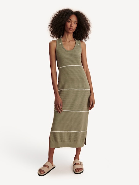 Green Scott Scoop Neck Midi Dress (F09437) | £145