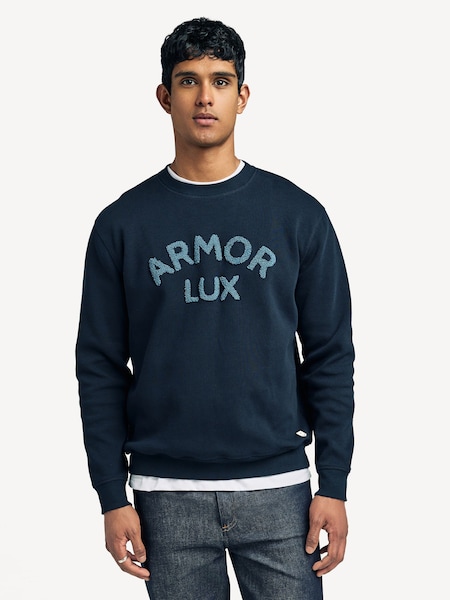 Blue Heritage Logo Crew Neck Sweatshirt (F13418) | £115