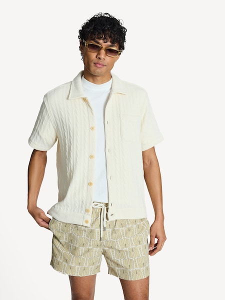 Cream Ashby Weaver Shirt (F16057) | £150