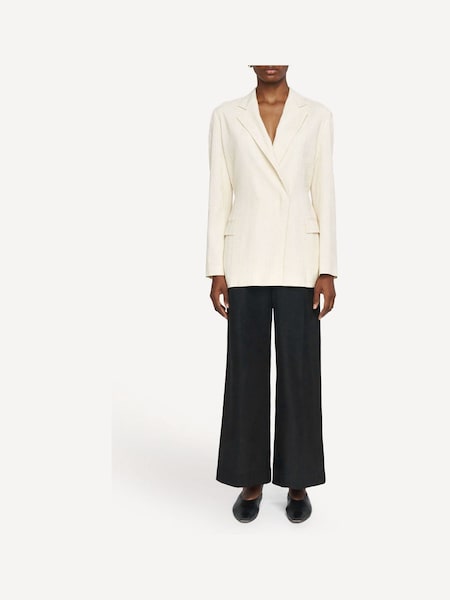 Black Thurlow Wide Leg Silk Trousers (F18075) | £395