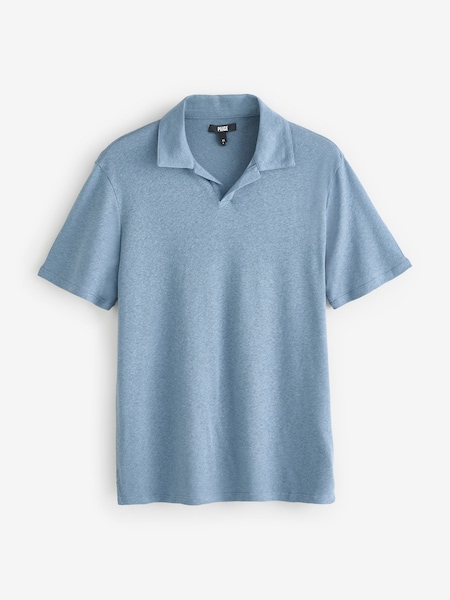 Blue Shelton 100% Linen Polo Shirt (F20211) | £185