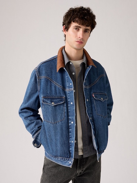 Blue Western Shorthorn Trucker Jacket (F22007) | £130