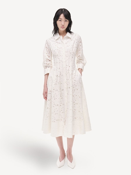 White Jazz Shirt Midi Dress (F22710) | £640