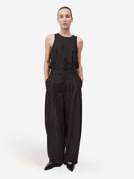 Brown Wool Pinstripe Tank (F23385) | £256