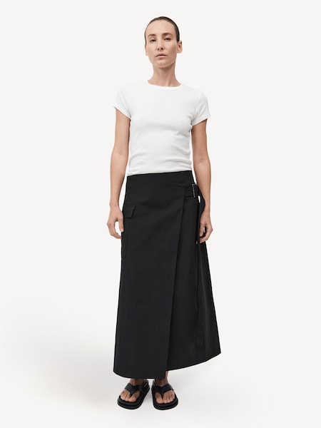 Black Utility Wrap Skirt (F23391) | £310