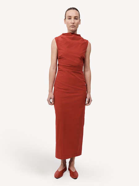 Red Soft Sculptural Dress (F23392) | £328