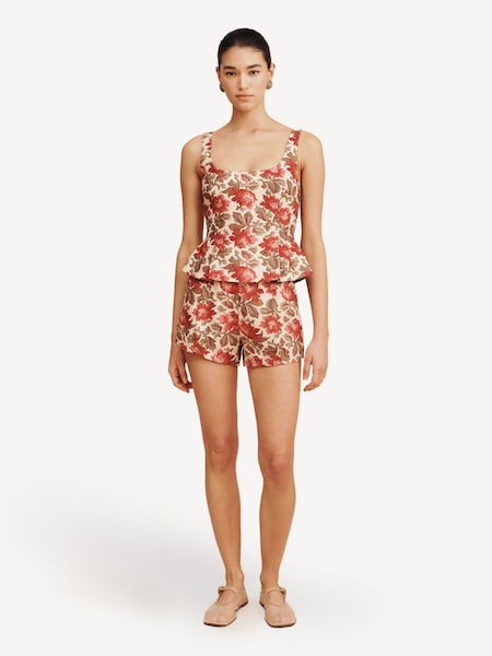 Red Rosalie Floral Bodice Top (F23881) | £185