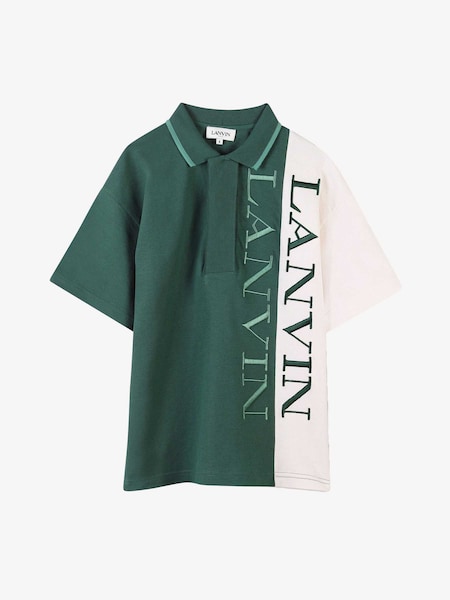 Green Short Sleeve Polo Shirt With Logo (F25161) | £159 - £175