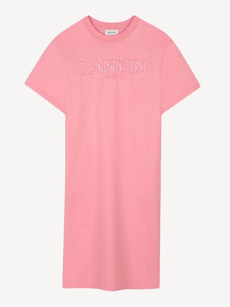Pink Short Sleeve T-Shirt Dress With Logo (F25170) | £139 - £175