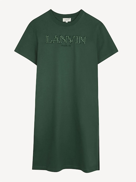 Green Short Sleeve T-Shirt Dress With Logo (F25172) | £139 - £155