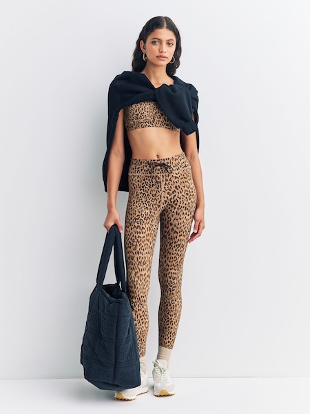 Brown Panthera 25IN Midi Leggings (F27024) | £100