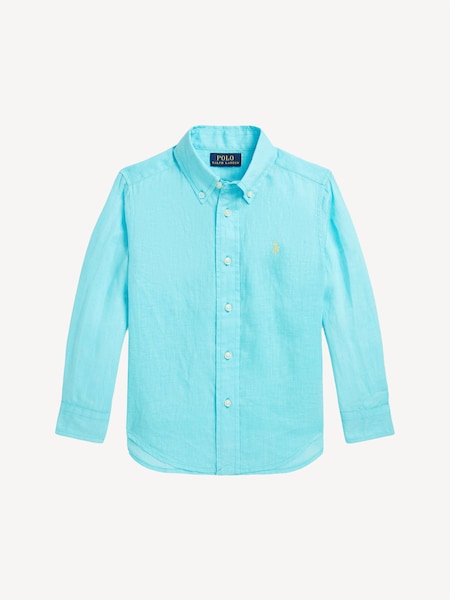 Light Blue Boys Linen Shirt (F28451) | £79