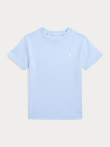 Light Blue Boys Jersey Crewneck T-Shirt (F28463) | £45