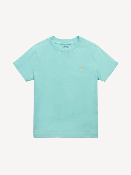 Teal Blue Boys Jersey Crewneck T-Shirt (F28491) | £45