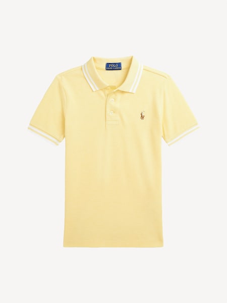 Yellow Boys Oxford Mesh 100% Cotton Polo Shirt (F28498) | £75 - £79