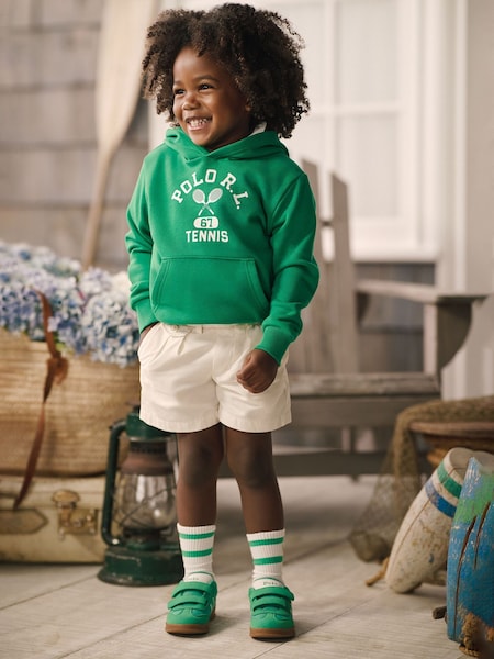 Green Boys Logo Fleece Jersey Hoodie (F28500) | £105 - £115
