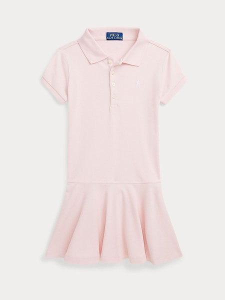 Pink Girls Stretch Pique Polo Dress (F28509) | £79 - £89