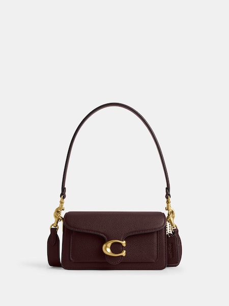 Red Polished Pebble Leather Tabby Shoulder Bag 20 Refresh (F29767) | £375