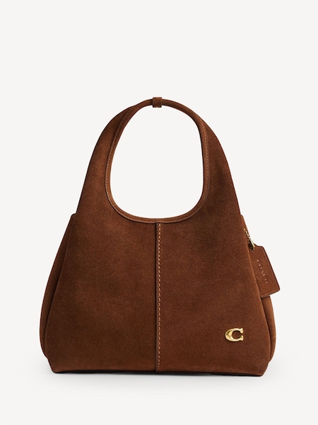 Tan Brown Polished Pebble Leather Lana Shoulder Bag 23 (F29775) | £390