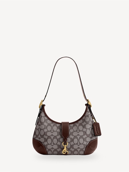 Brown Originals Signature Jacquard Hamptons Hobo Bag (F29779) | £330