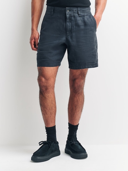 Black Haydon 100% Linen Shorts (F30131) | £225