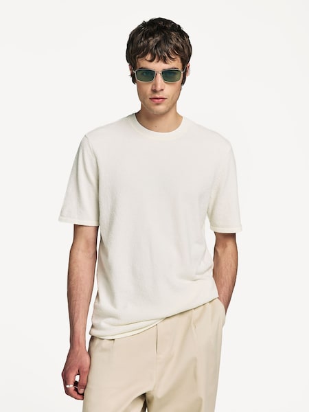 Cream Zuma Toweling T-Shirt (F30132) | £190