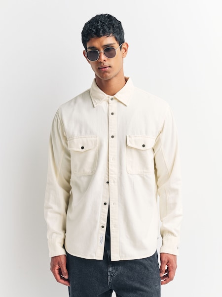 Cream Denim Engineered Jack Shirt (F30134) | £210