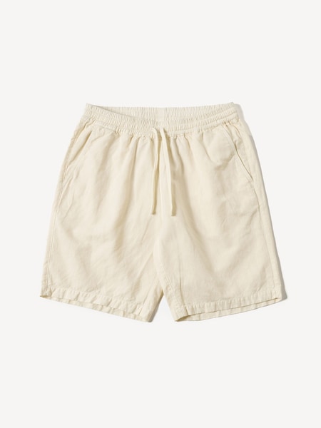 Natural Slub Weave Simple Shorts (F30162) | £155