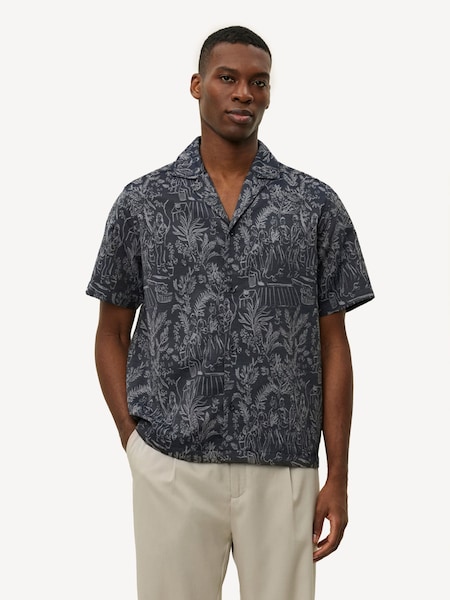 Blue Lesley Dancing Jacquard Shirt (F30288) | £125