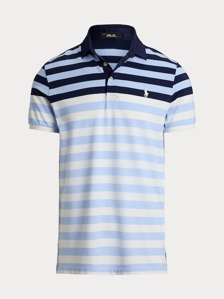 RLX Blue Performance Pique Knit Polo Shirt (F32095) | £139