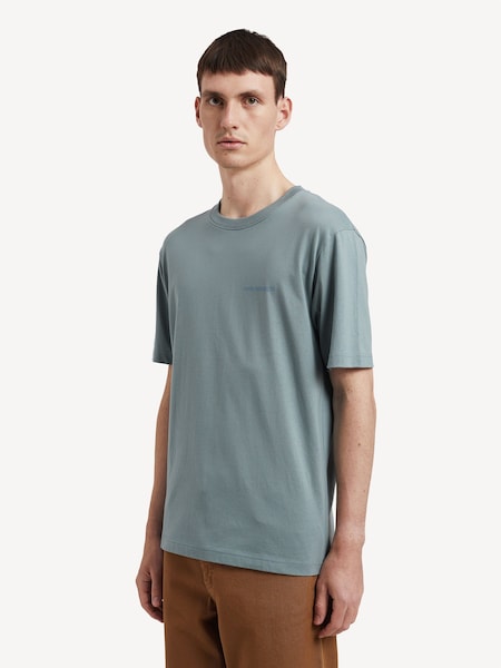 Blue Johannes Logo Print T-Shirt (F35011) | £70
