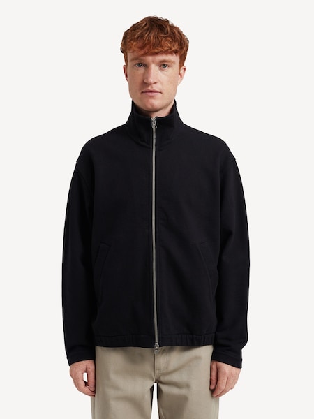 Black Relaxed Fit Bjorn Loopback Track Jacket (F35023) | £225