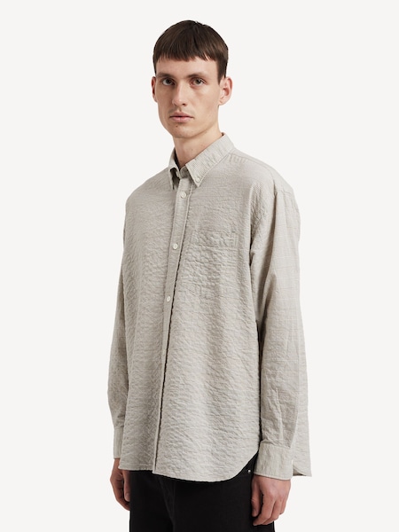Brown Oversized Mo Fit Check Long Sleeve Shirt (F35027) | £180