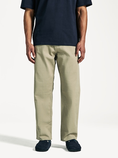 Brown Relaxed Fit Mogens 5 Pocket Twill Trousers (F35889) | £160