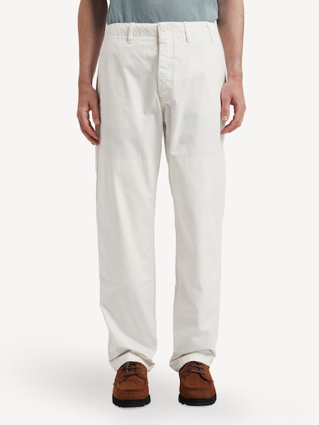 Cream Lukas Relaxed Leg Workwear Trousers (F35893) | £195