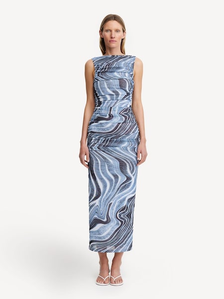 Blue Whitney Midi Dress (F36887) | £245
