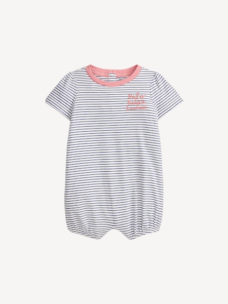Blue 100% Cotton Jersey Rompersuit (F37695) | £65