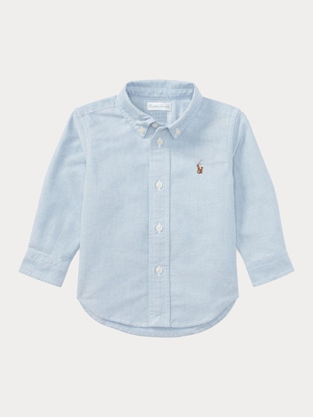 Blue Baby Boys 100% Cotton Iconic Pony Cotton Oxford Shirt (F37714) | £65
