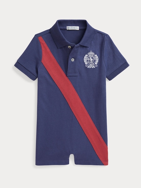 Blue Jersey Short Sleeve Rompersuit (F37716) | £75